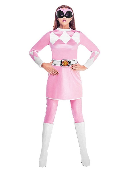 Power-Ranger-Kostüm-Damen-Frauen-Pink