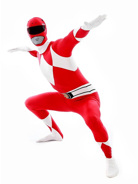 Power-Ranger-Kostüm-Herren-Männer-rot