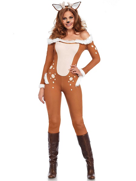 Reh-Kostüm-Damen-Frauen-Erwachsene-Bambi-Kostüm