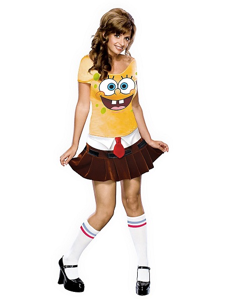 Spongebob-Kostüm-Damen-Frauen-Erwachsene