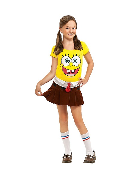 Spongebob-Kostüm-Kinder-Mädchen