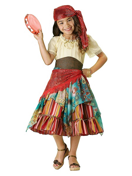 Wahrsagerin-Kostüm-Kinder-Zigeunerkostüm-Mädchen