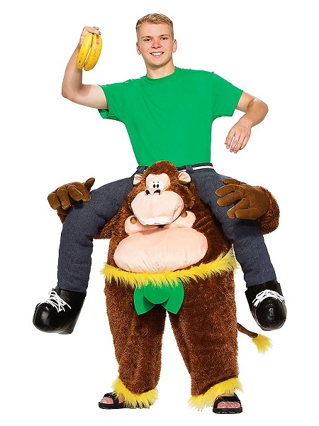 Witziges-Lustiges-Kostüm-Herren-Männer-Huckepack-Carry-Me-Kostüm-Affe