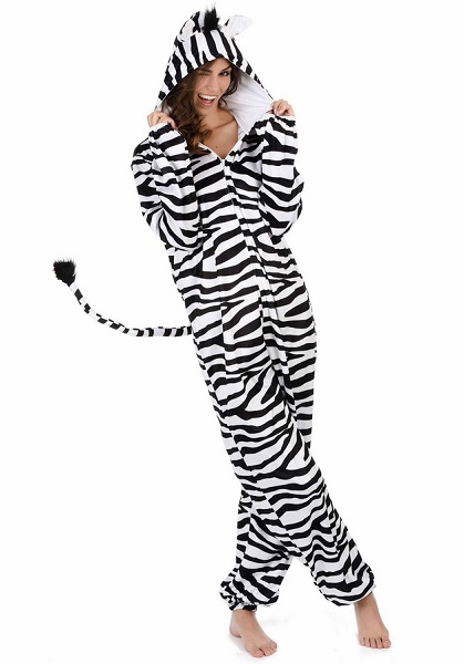 Zebra-Kostüm-Damen-Frauen-Erwachsene