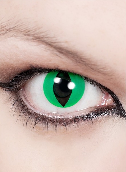Halloween-Kontaktlinsen-grün-Katzenauge