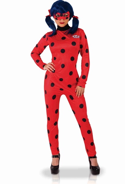 Perück Cosplay Karneval Overall Set A8 Kinder Mädchen Ladybird Ladybug Kostüm 
