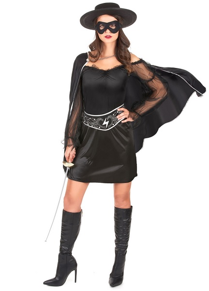 Zorro-Kostüm-Damen-Frauen-Erwachsene