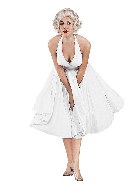 Marilyn-Monroe-Kostüm-Kleid-Damen