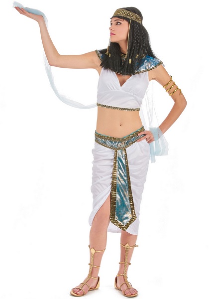 Pharaonin-Kostüm-Damen-Frauen-Erwachsene-Pharao-Kostüm